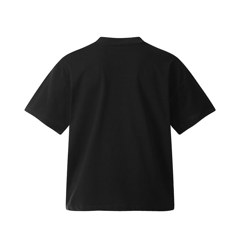 Nyc 1990 Shirt Zip Short Sleeve T-Shirt Summer Loose Top