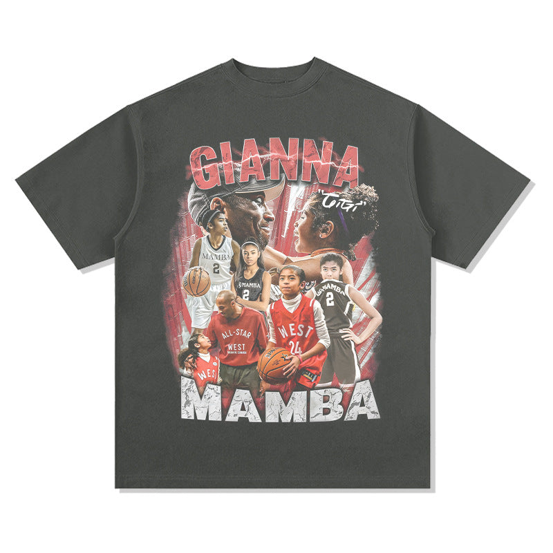 Cool t rapper kobi gigi vintage print t-shirt short sleeve