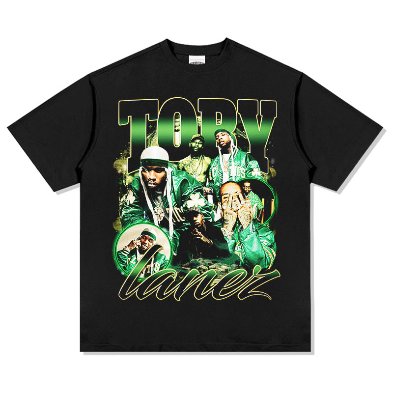 Marcas streetwear usa vintage hip hop anita anitta print short sleeve t-shirt