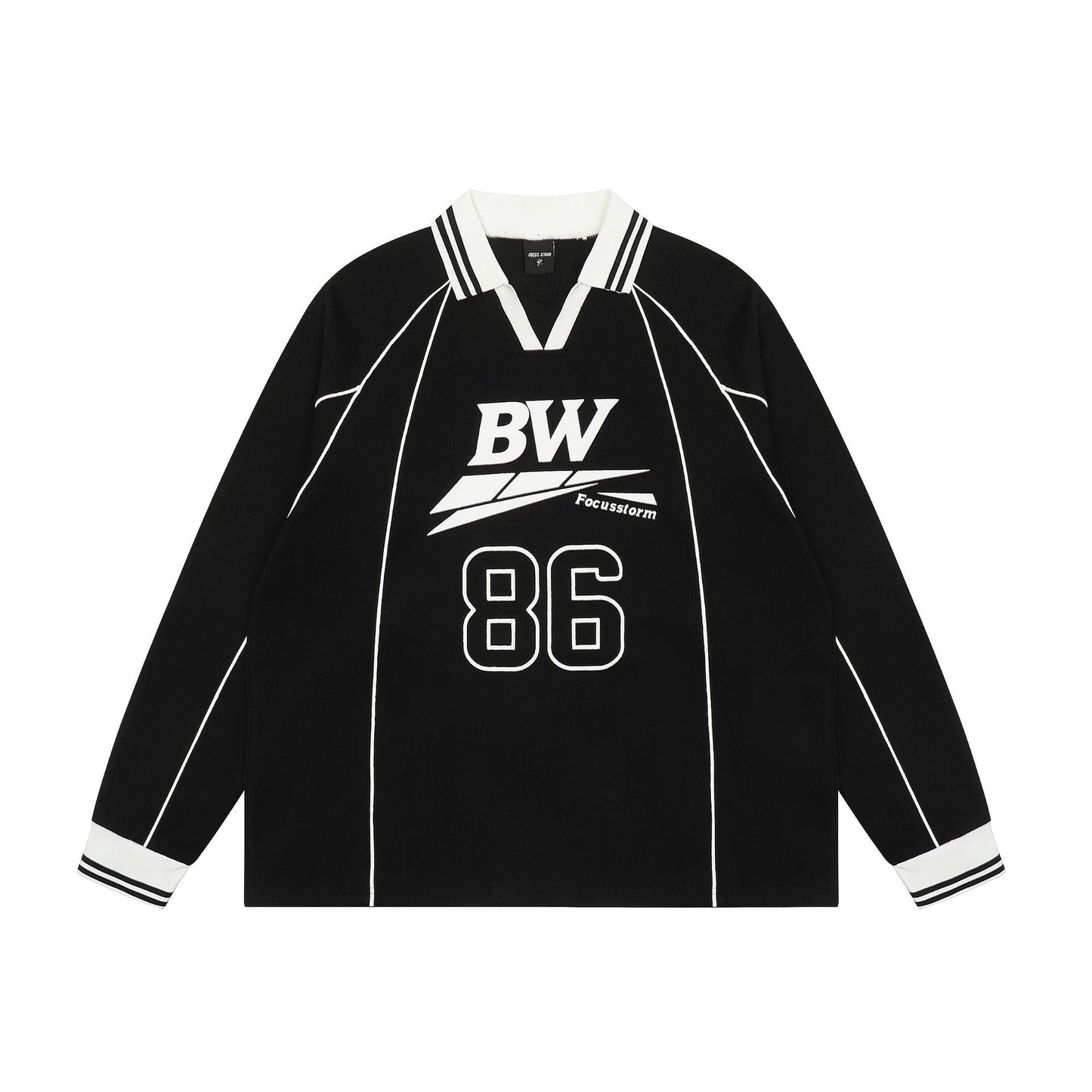 New York Hip Hop Style Lapel Sweater Casual Top