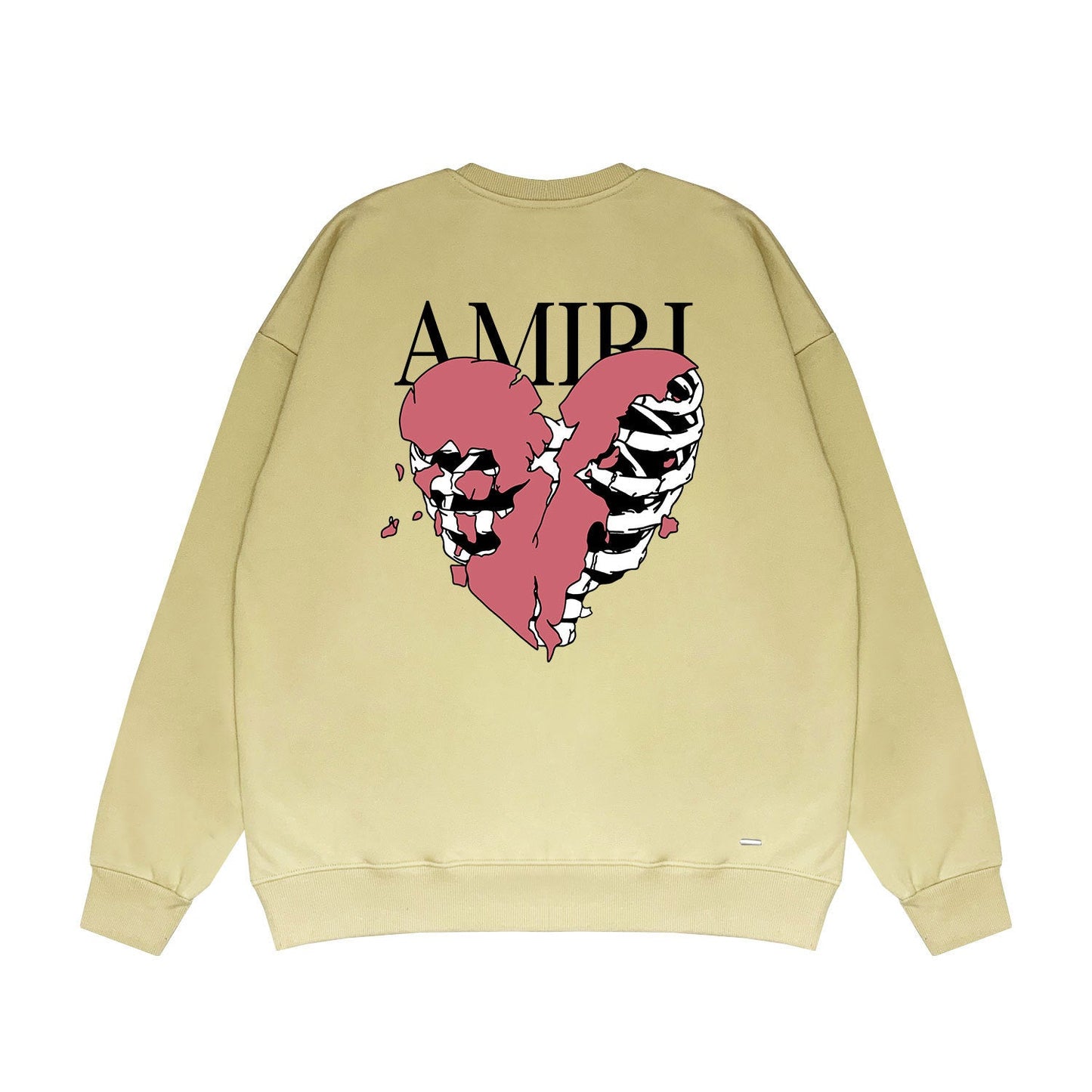 Amiri Long Sleeved Shirt Fashion Brand Crew Sweatshirts round Neck Sweater