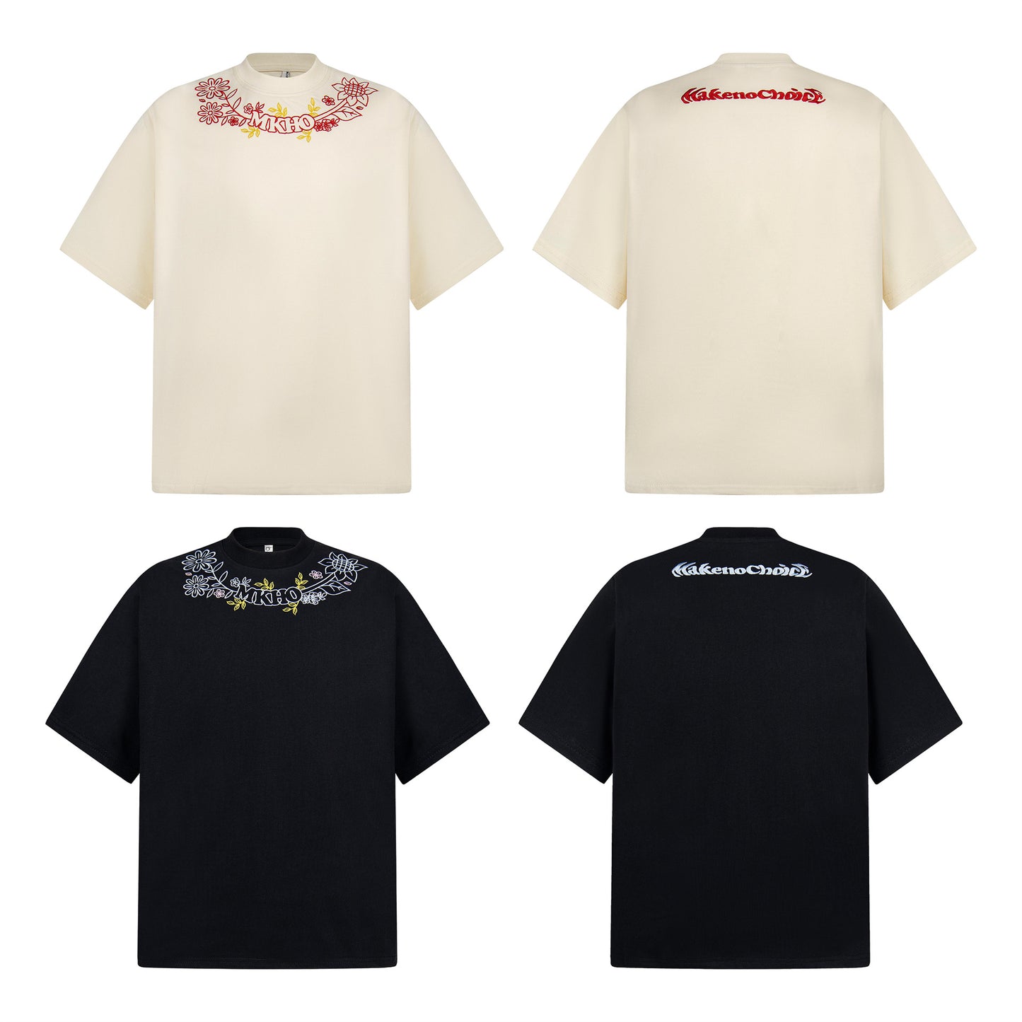 Vestimenta De Los 90 Summer Vintage Floral Embroidery T-Shirt Short Sleeve