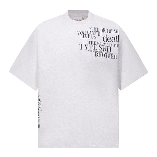 Nostalgia T Shirts Vintage gradual change letter print loose casual top