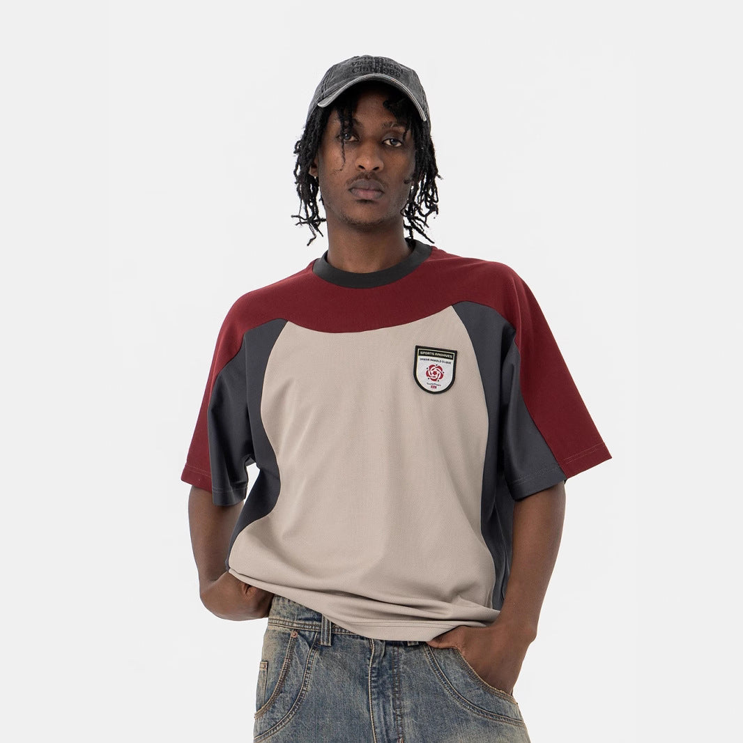 Vintage College Shirts Summer Vintage Crew Neck Short Sleeve T-Shirt