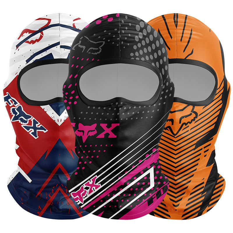 Cycling Windproof Hood Bionic Camouflage Printed Ice Silk Sunscreen Mask