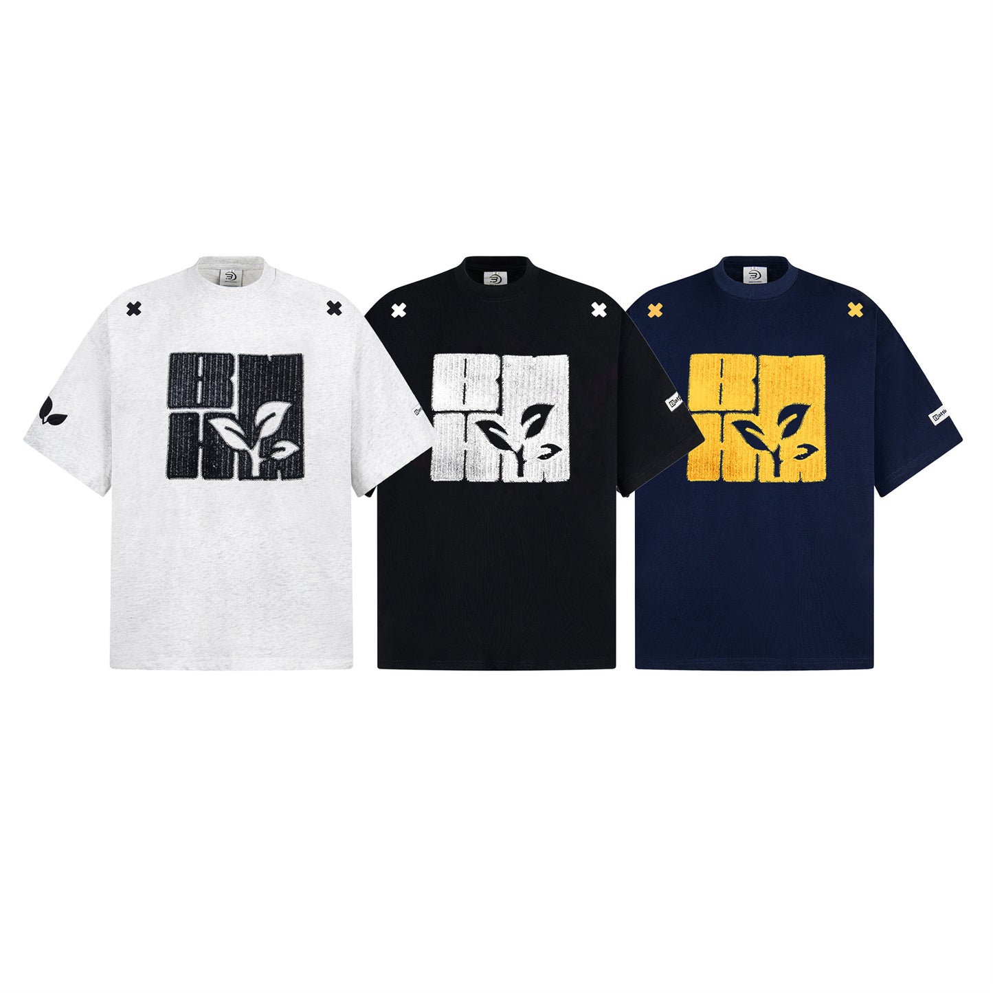 USA Vintage T-Shirt Heavy Industry Embroidery Men's Summer