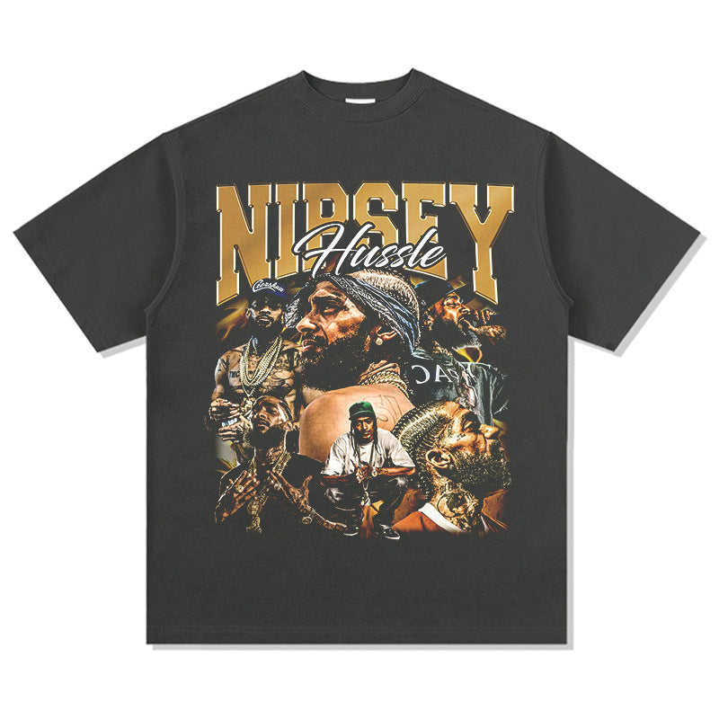 Marcas streetwear usa vintage Nipsey print short sleeve t-shirt