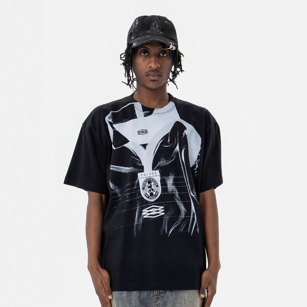 Vintage 90s Hip Hop Clothing Summer Crew Neck Short Sleeve T-Shirt