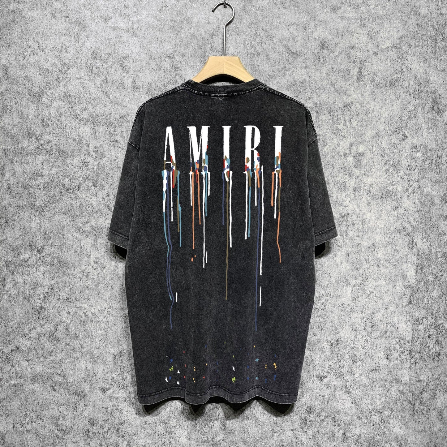 Amiri T-shirt Washed and Worn Retro Short Sleeve T-shirt