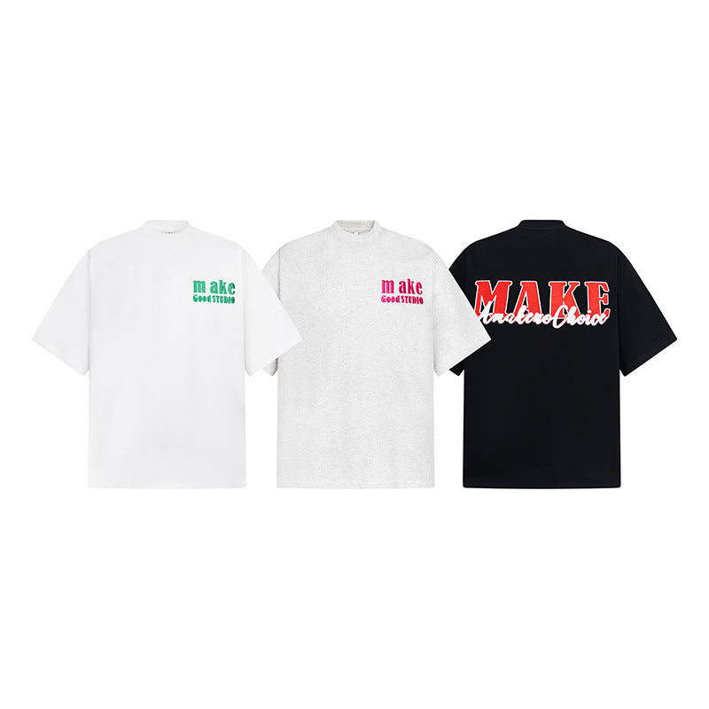 New York Hip Hop Style Alphabet Print Short Sleeve T-Shirt Autumn Summer Top