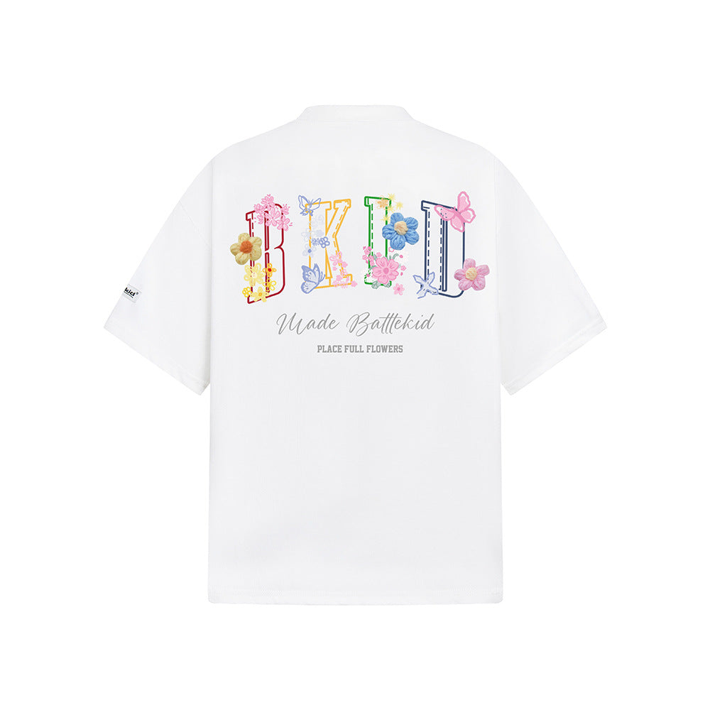 Hip Hop Clothes New York Vintage Color Alphabet Short Sleeve T-Shirt