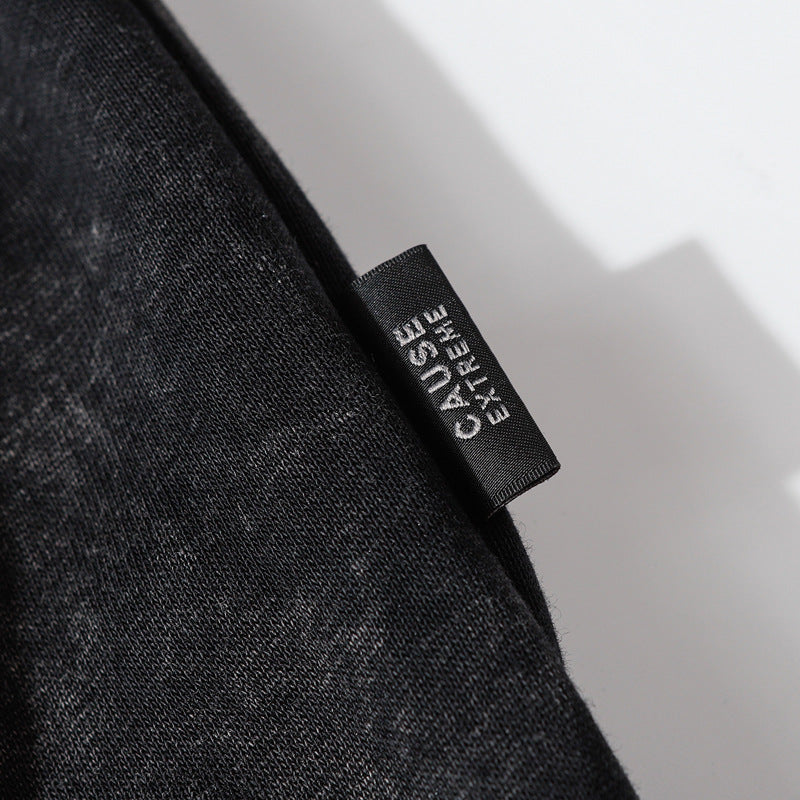 Streetwear Hoodie Vintage Washed Old Alphabet Hooded Sweater Hip Hop Loose Hoodie