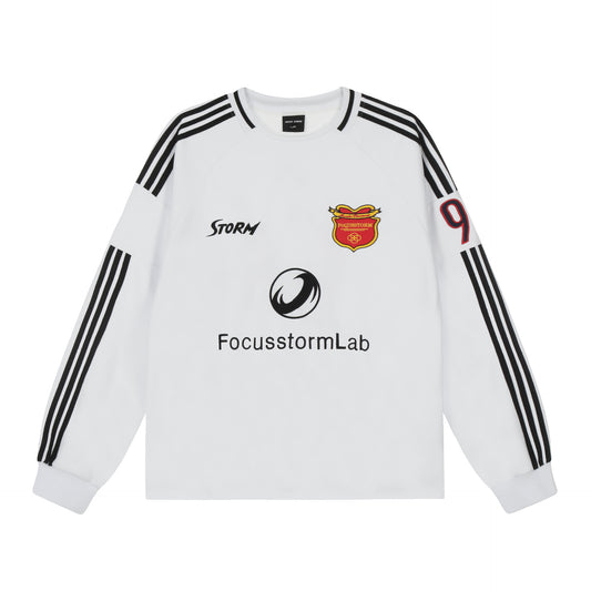 New York Hip Hop Style Fall Vintage Sports Casual Striped Alphabet Embroidered Pullover Sweater
