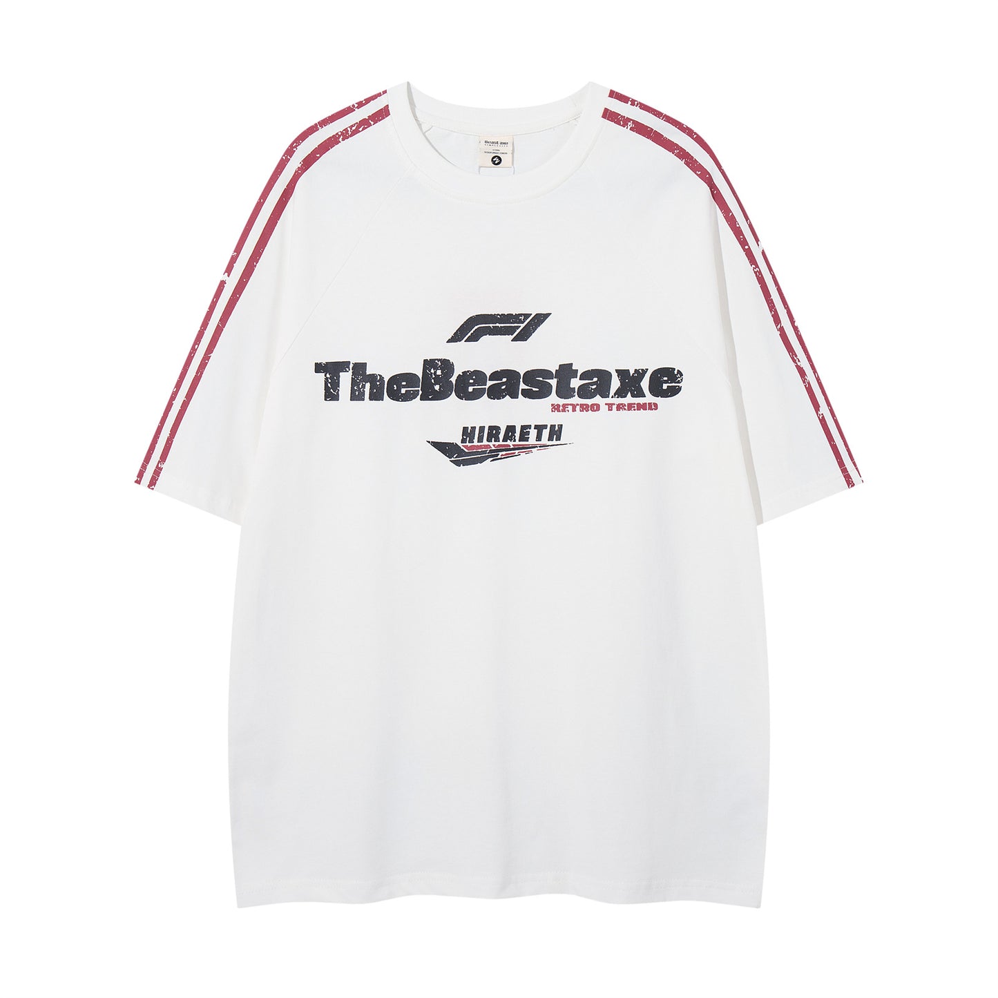 Distorted vintage summer short sleeve t-shirt