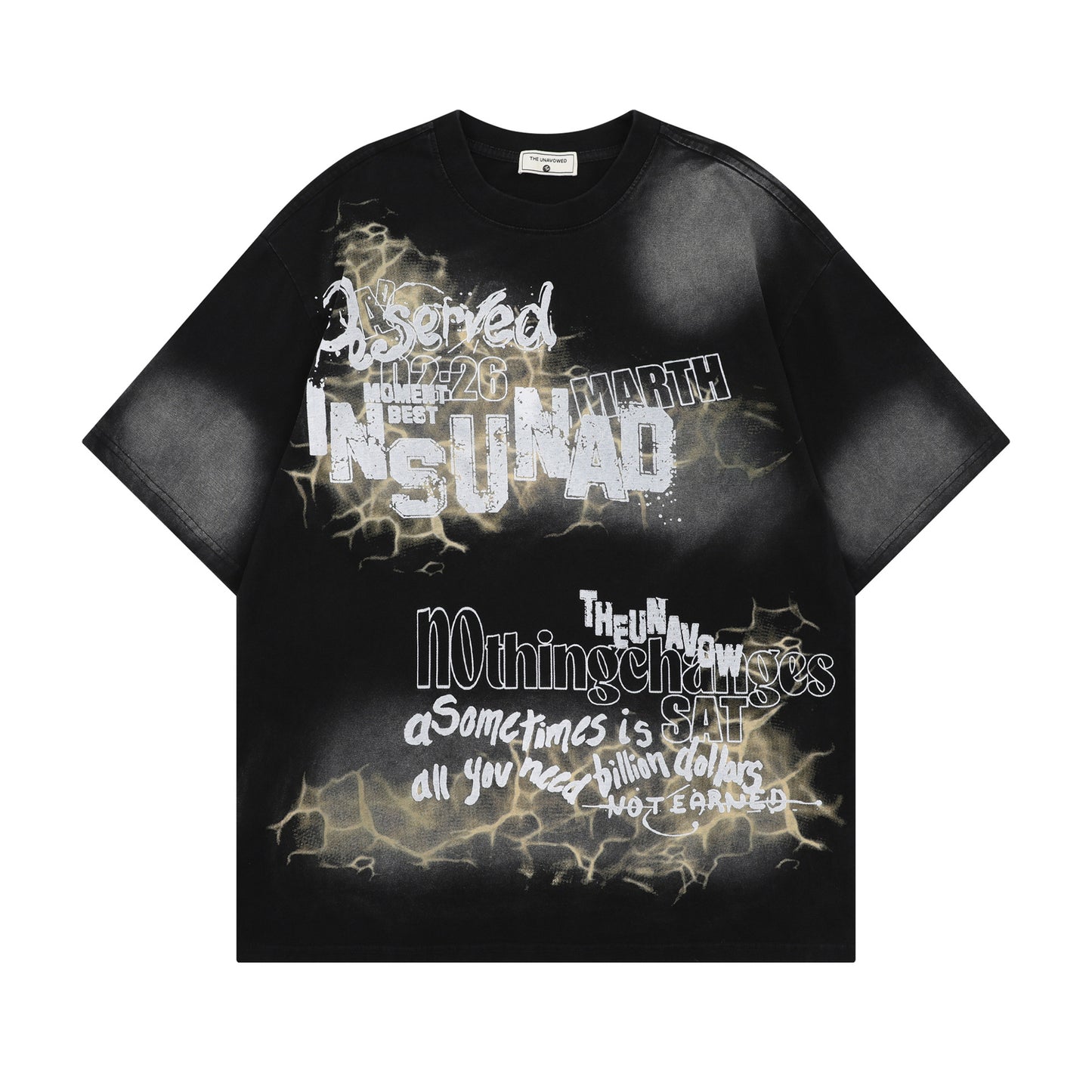Ye T Shirt Summer Washed Graffiti Printed Short Sleeve T-Shirt