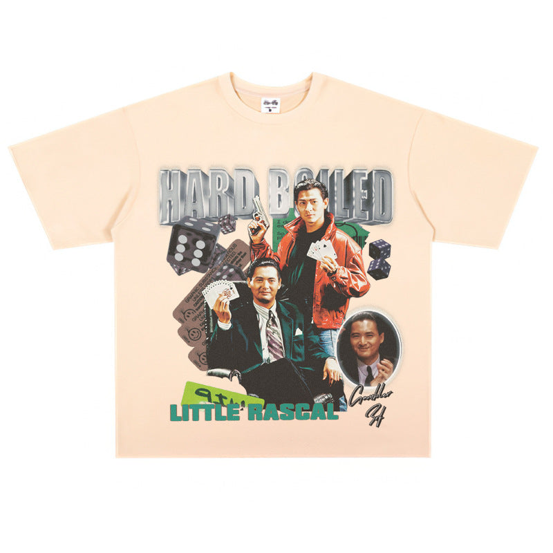 Film Star T Shirt Short Sleeve Retro American T-shirt Men and Women