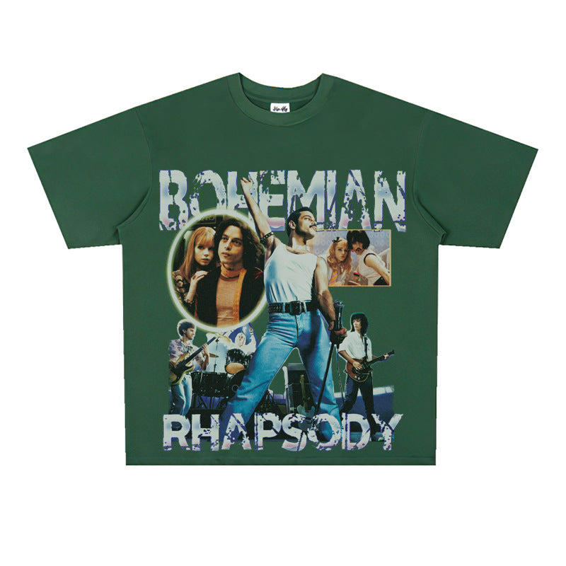 Film Star T Shirt Retro Street Cotton American T-shirt