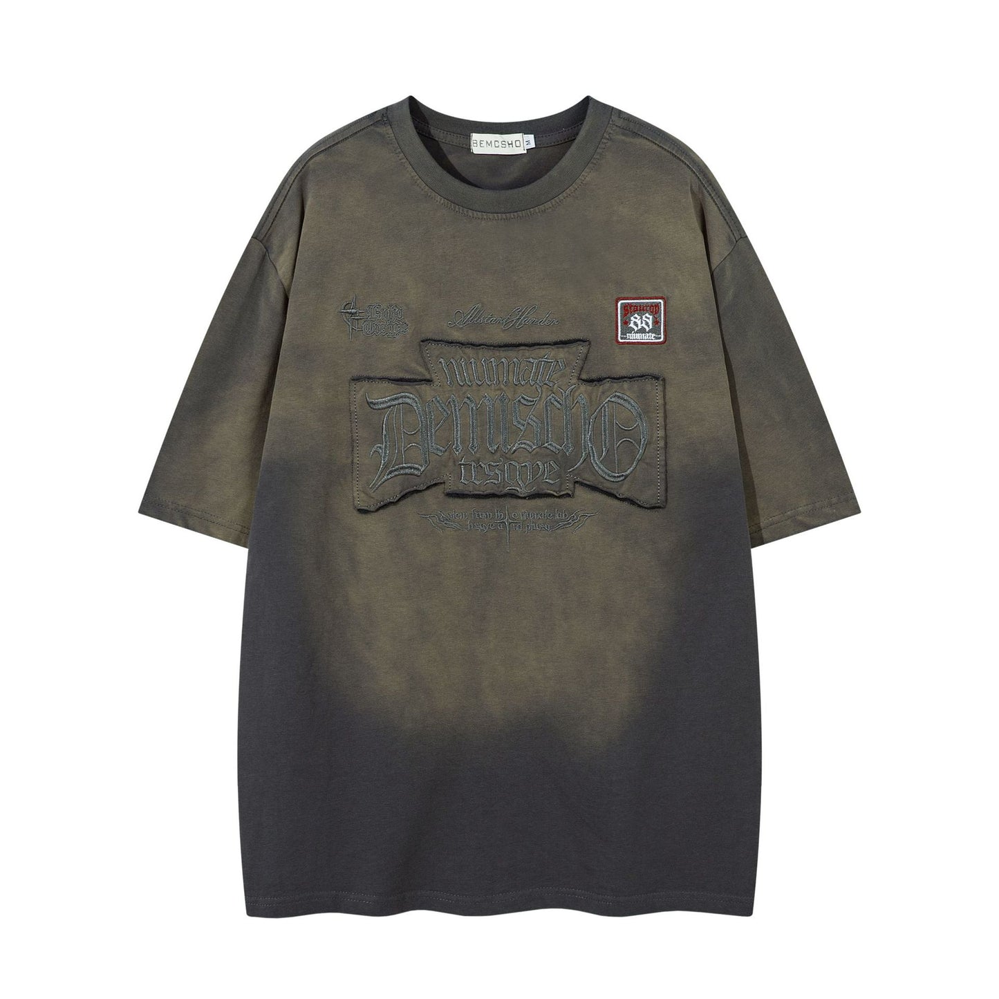 Hip hop shirt summer hip hop vintage embroidered t-shirt short sleeve