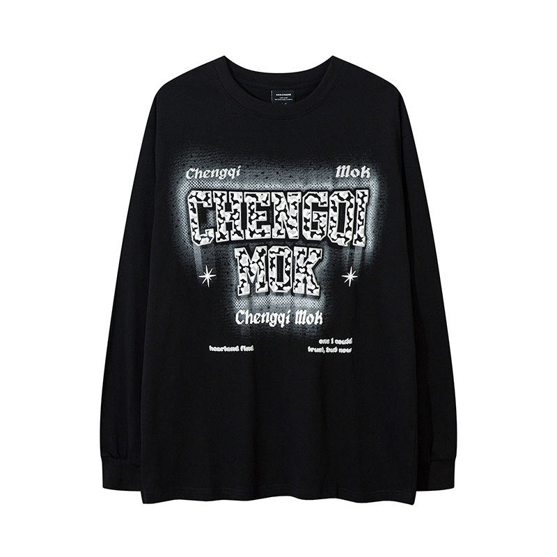Marcas De Streetwear Vintage Long Sleeve T-Shirt Loose Casual Top
