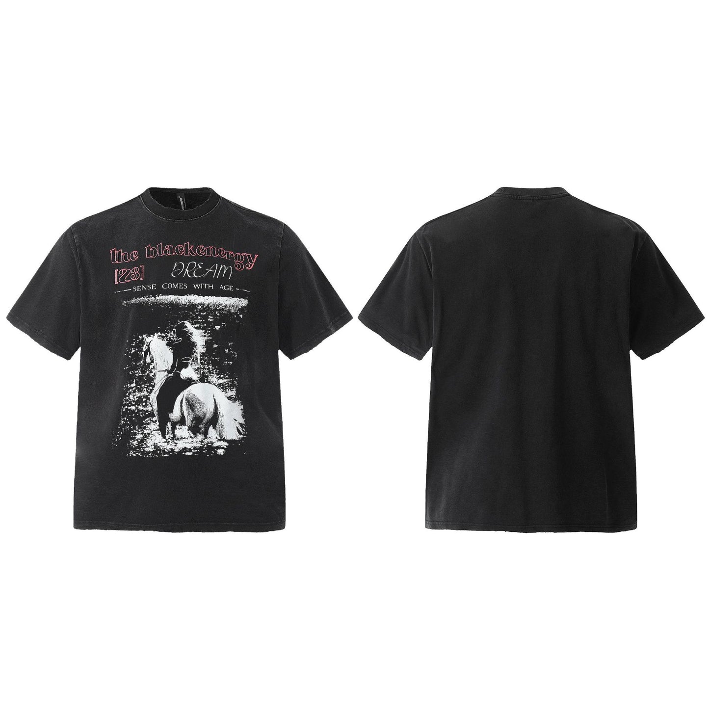 Hip hop shirt retro washed t-shirt short sleeve loose