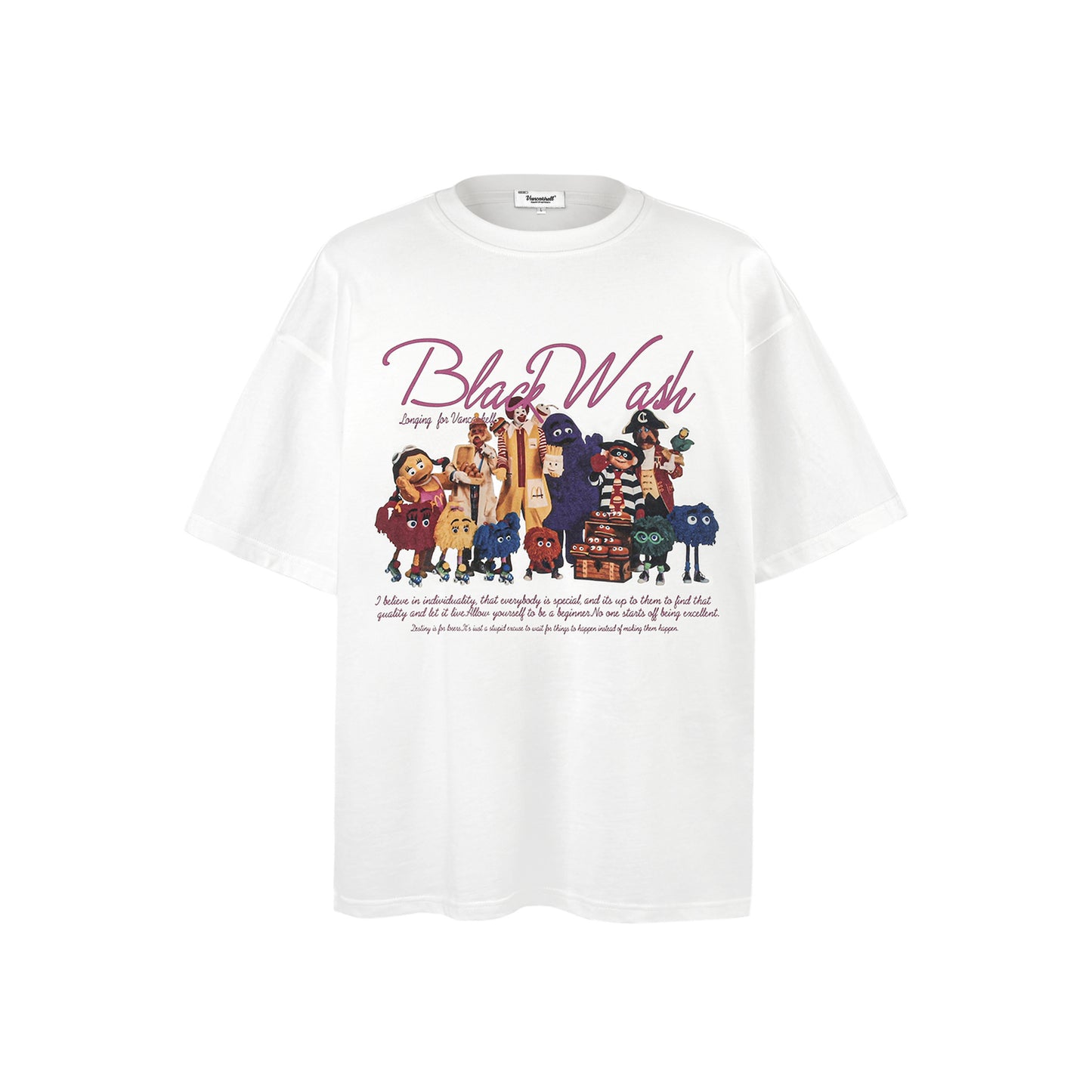 Unisex T-shirts Spring Vintage Cartoon Casual Loose Short Sleeve T-Shirt