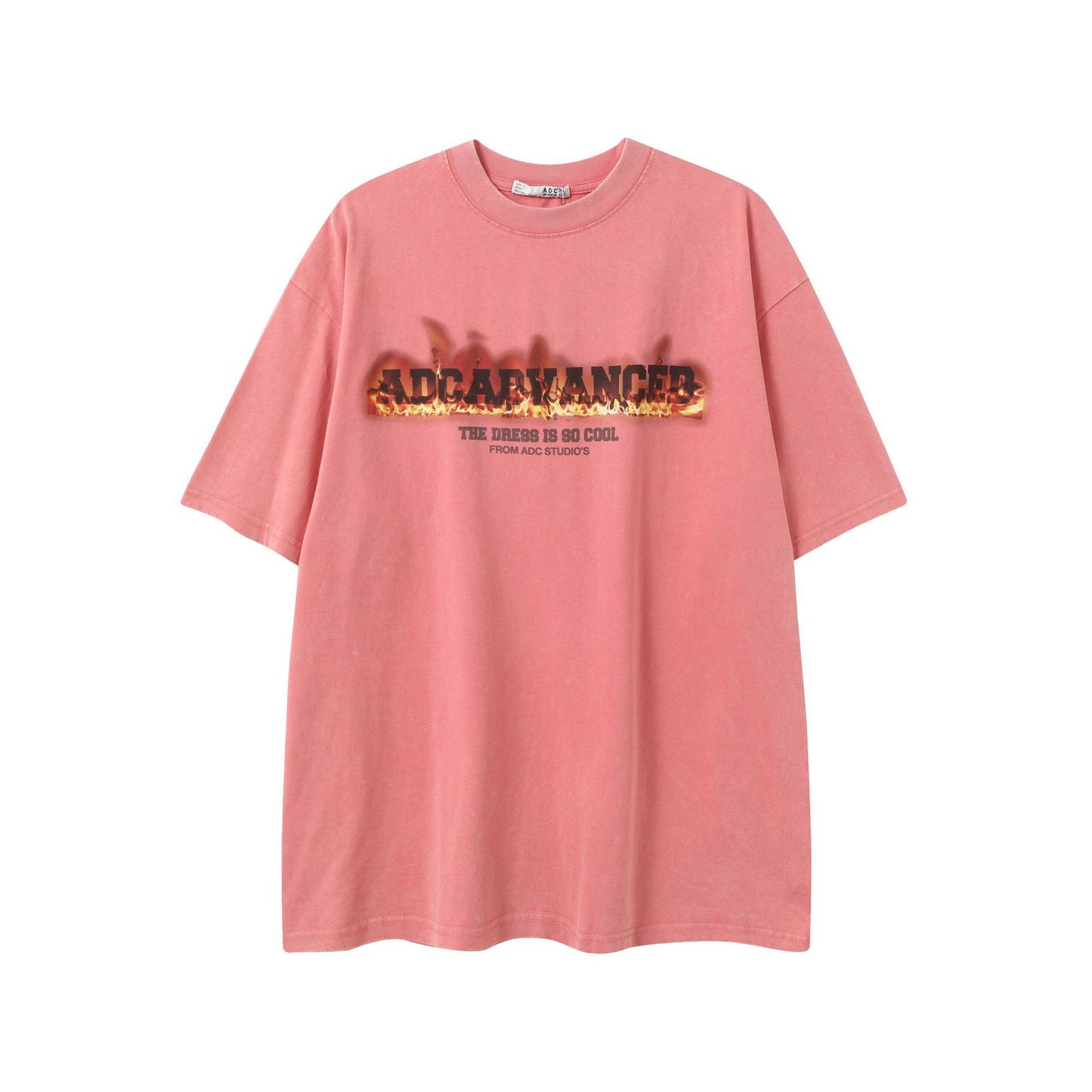 Ye T Shirt Summer Vintage Hip Hop Flame Print Short Sleeve T-Shirt
