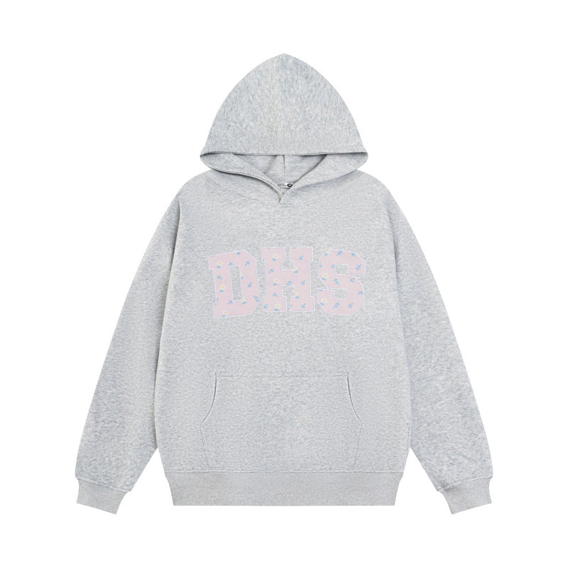 Streetwear Hoodie Embroidered Hooded Sweater Loose Casual Hoodie