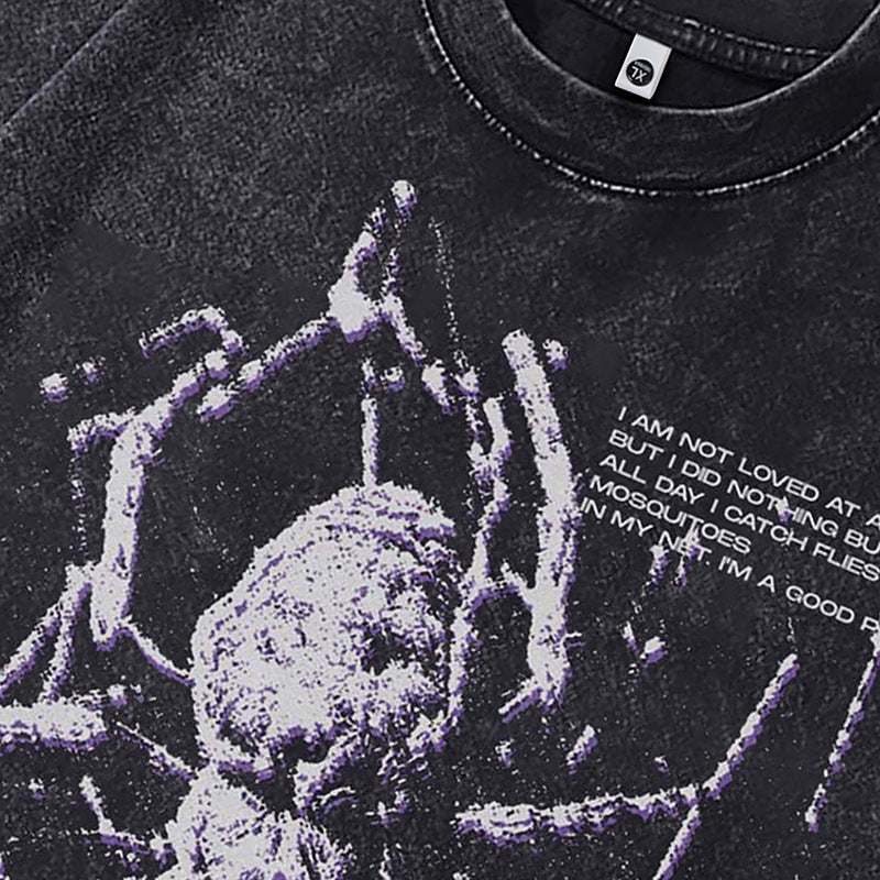 Ropa Vintage Hombre Washed Old Short Sleeve T-Shirt