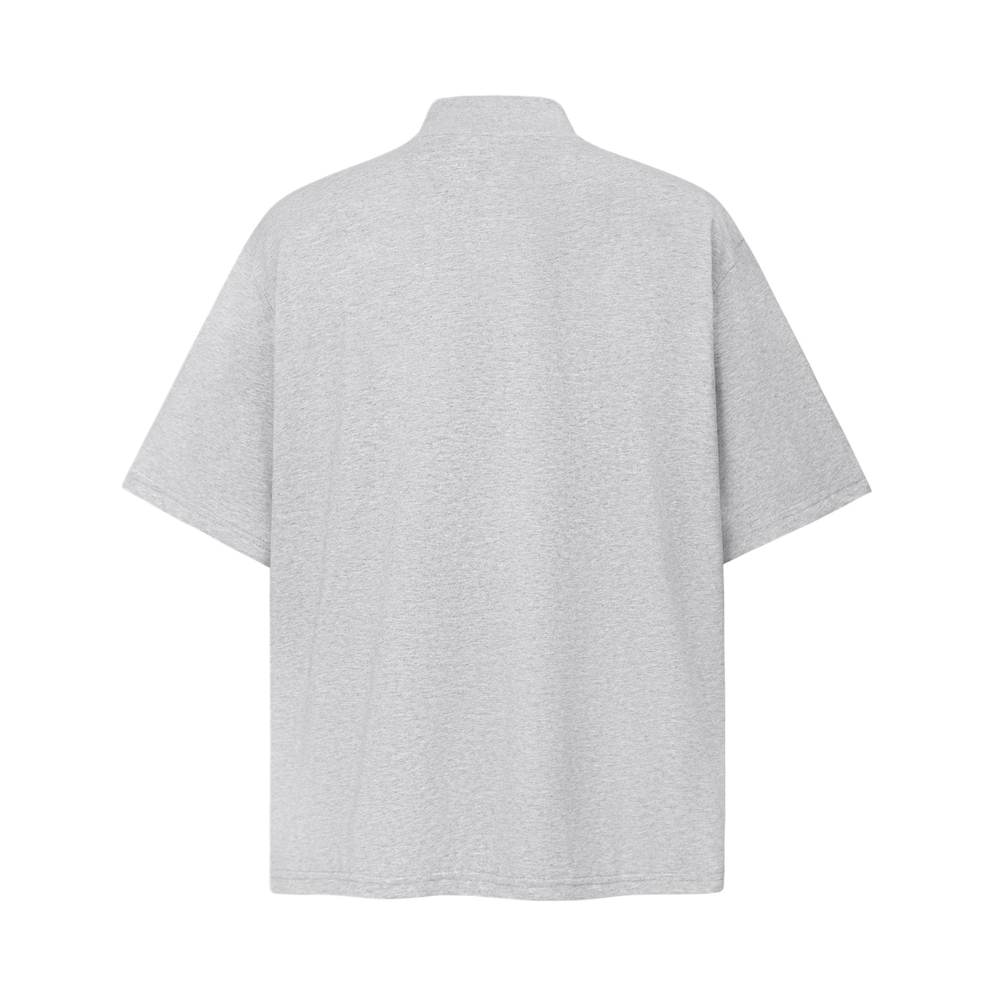 Unisex T-shirts Summer Irregular Zipper Men's Short Sleeve T-Shirt