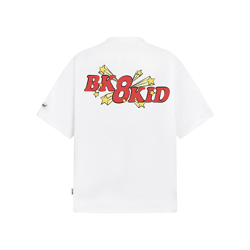 Nostalgia T Shirts Vintage Summer Fun Star Letter Print Short Sleeve T-Shirt