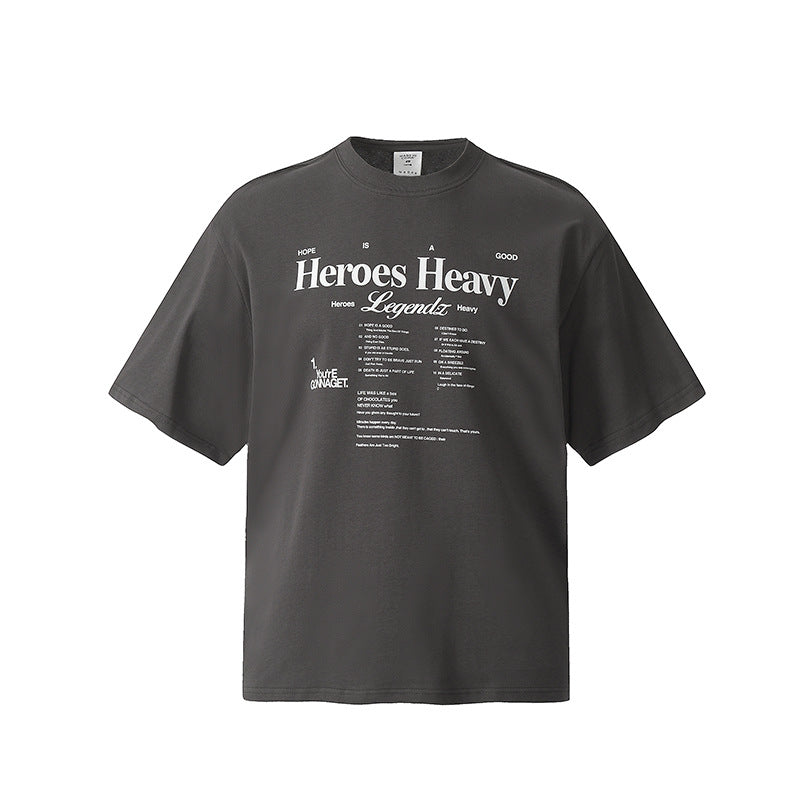 Hip hop shirt retro cleanfit slogan short sleeve t-shirt
