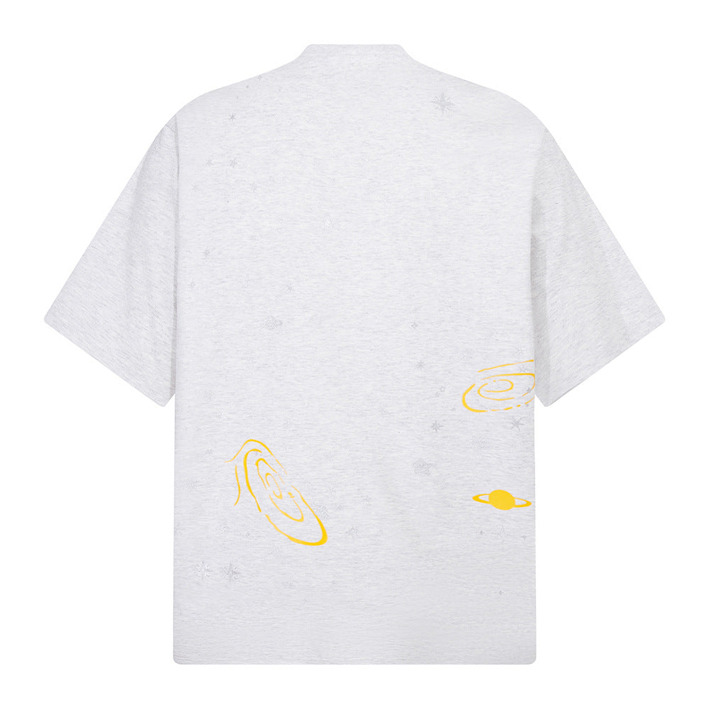 Nostalgia T Shirts Spring Summer Vintage Hip Hop Alphabet Print Casual Loose Crew Neck Short Sleeves