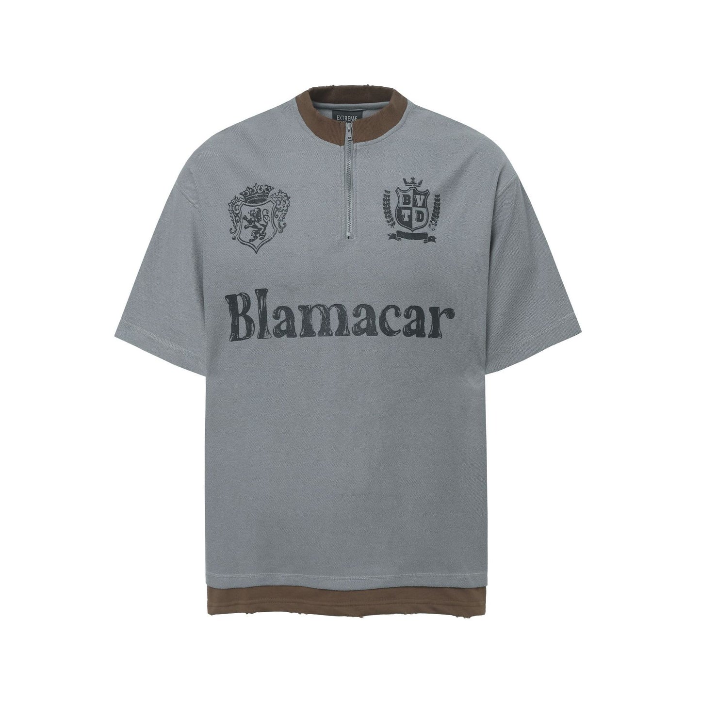 Hip hop clothing new york summer short sleeves retro washed old loose t-shirt