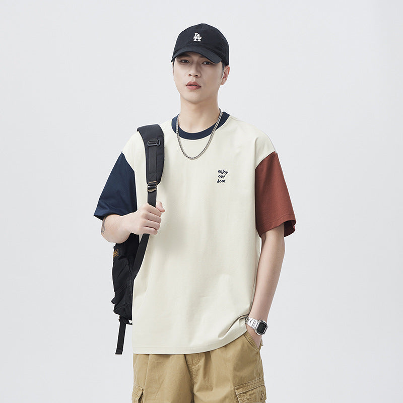 Mens T-shirts Short Sleeves Summer Loose Vintage