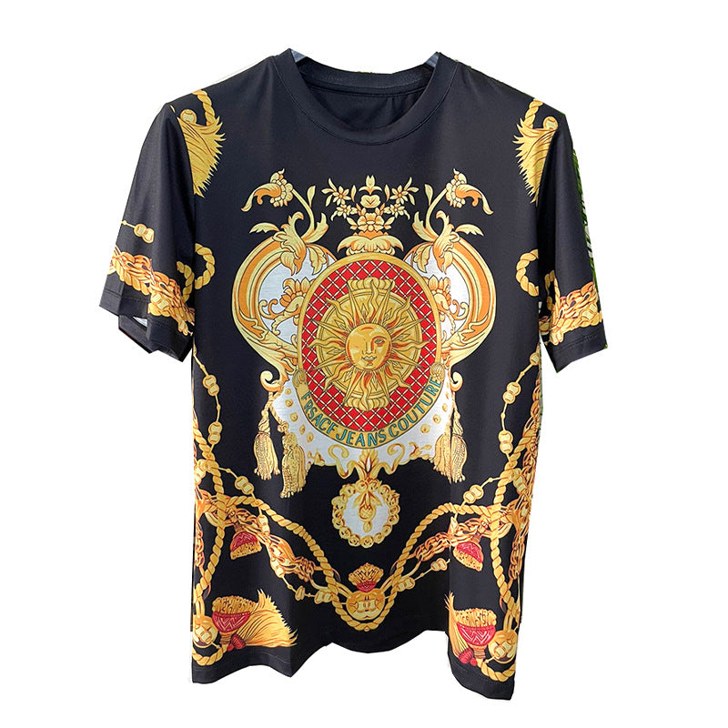 East Coast Shirts Spring/Summer Digital Print Crew Neck Short Sleeve Men's Half Sleeve T-Shirt