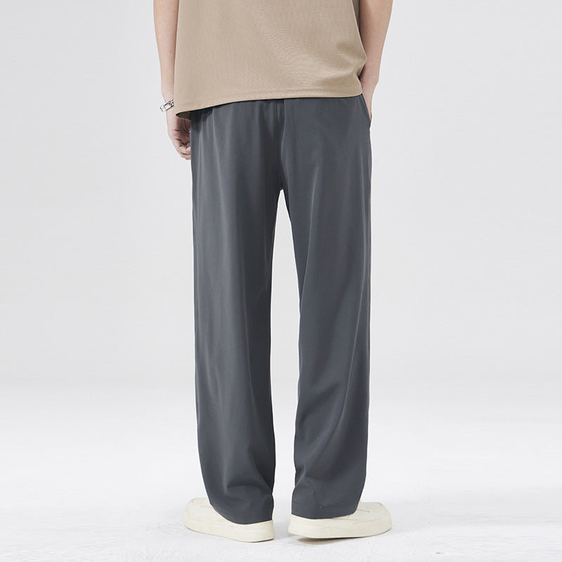 Men Casual Pants Spring/Summer Loose Straight Men's Wide Leg Pants