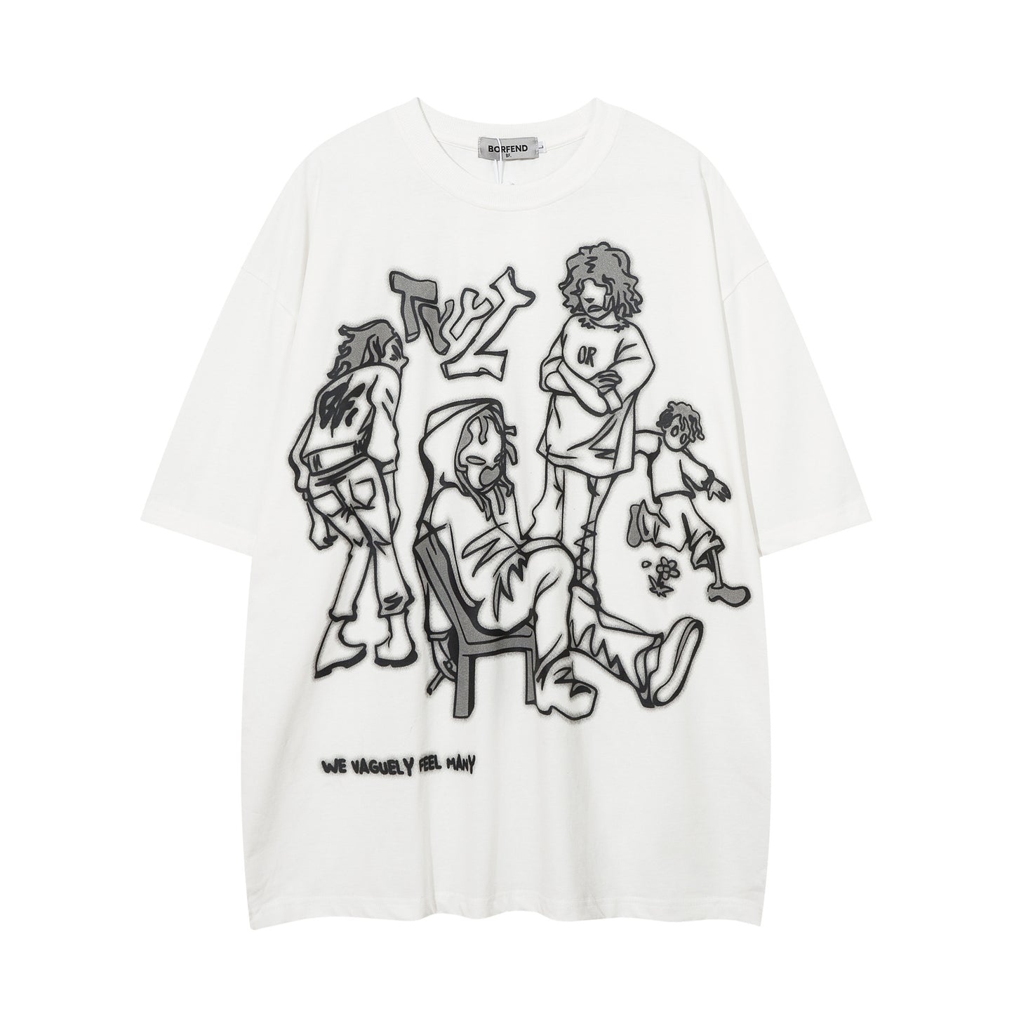 Hustle vintage cartoon short sleeve t-shirt