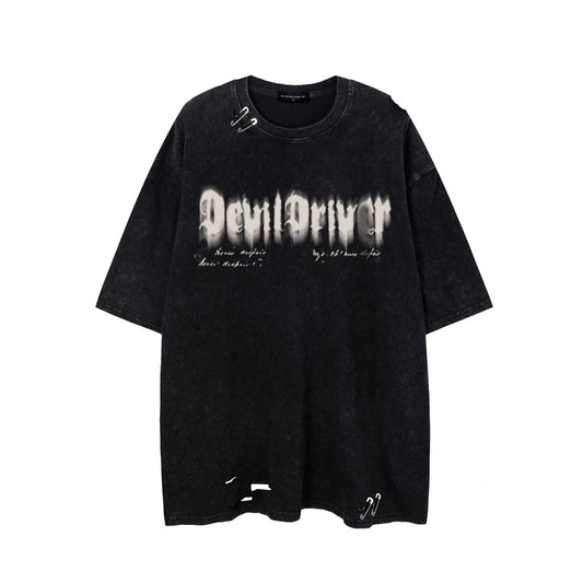 Unisex T-shirts Street Anchor Cross Old Short Sleeve T-Shirt