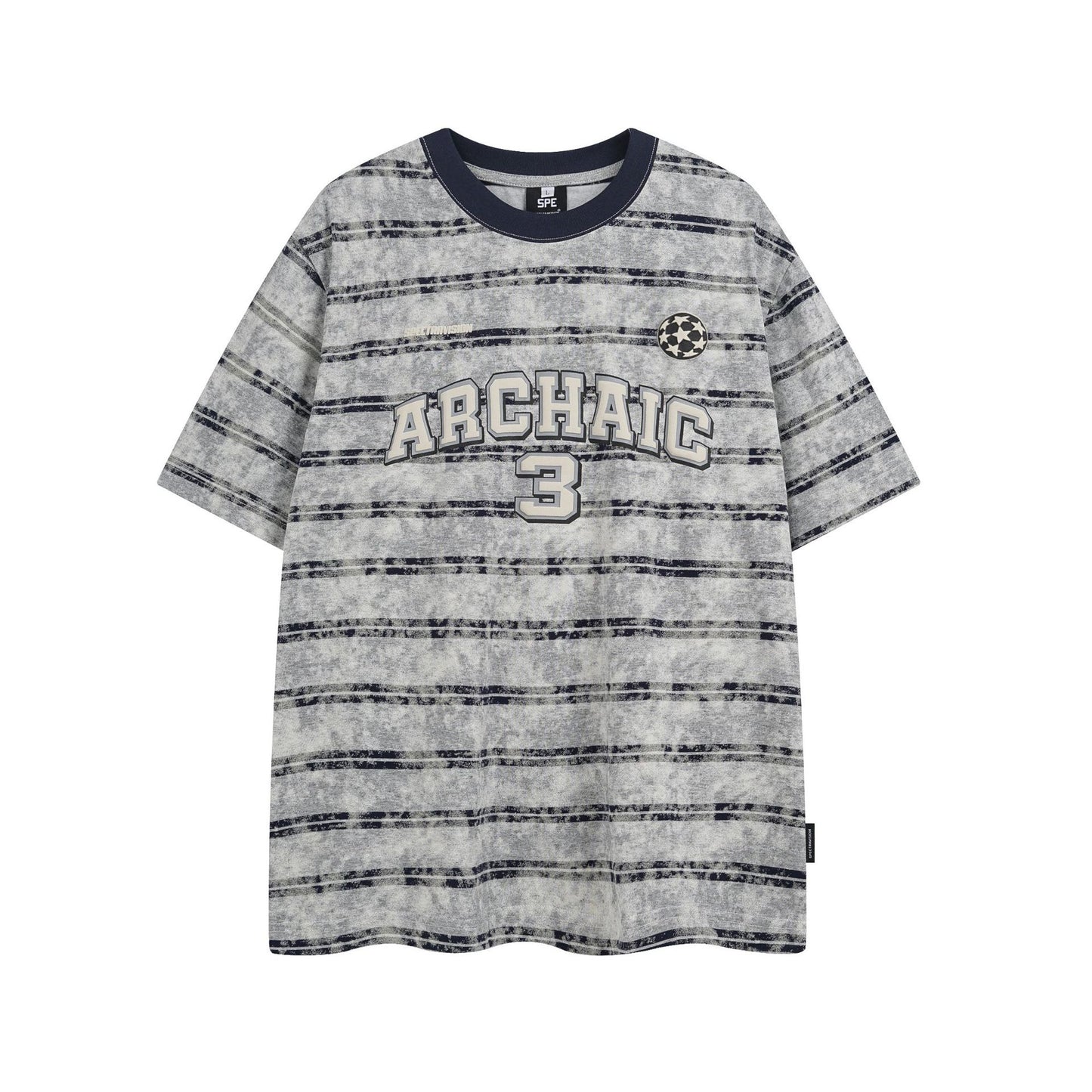 Vestimenta De Los 90 Summer Jersey Vintage Graffiti Striped Short Sleeve T-Shirt