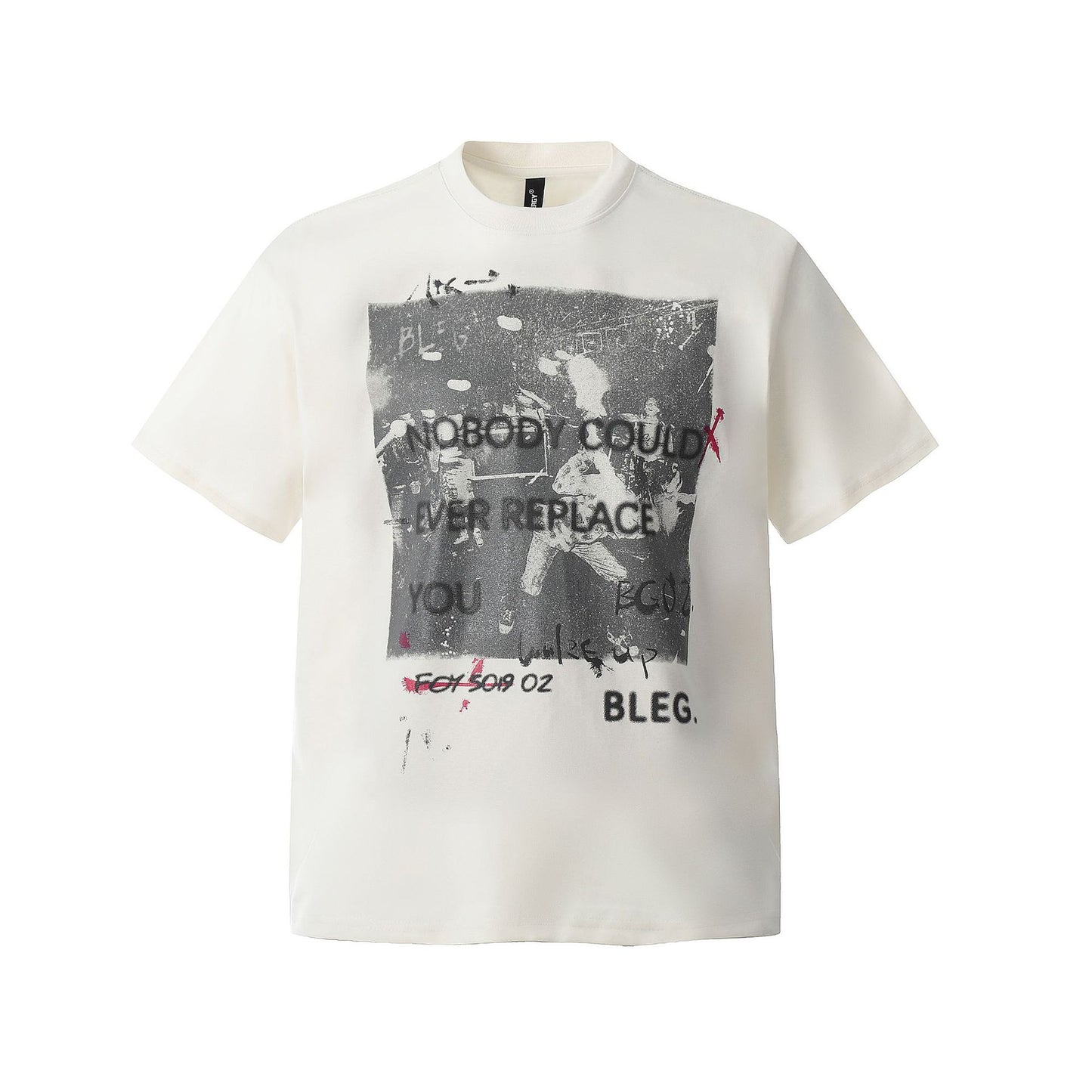 Hustle vintage summer hip hop print t-shirt short sleeve