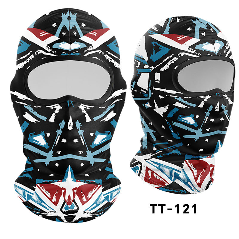 Cycling Windproof Hood Camouflage Python Ice Silk Mask Sunscreen Windproof