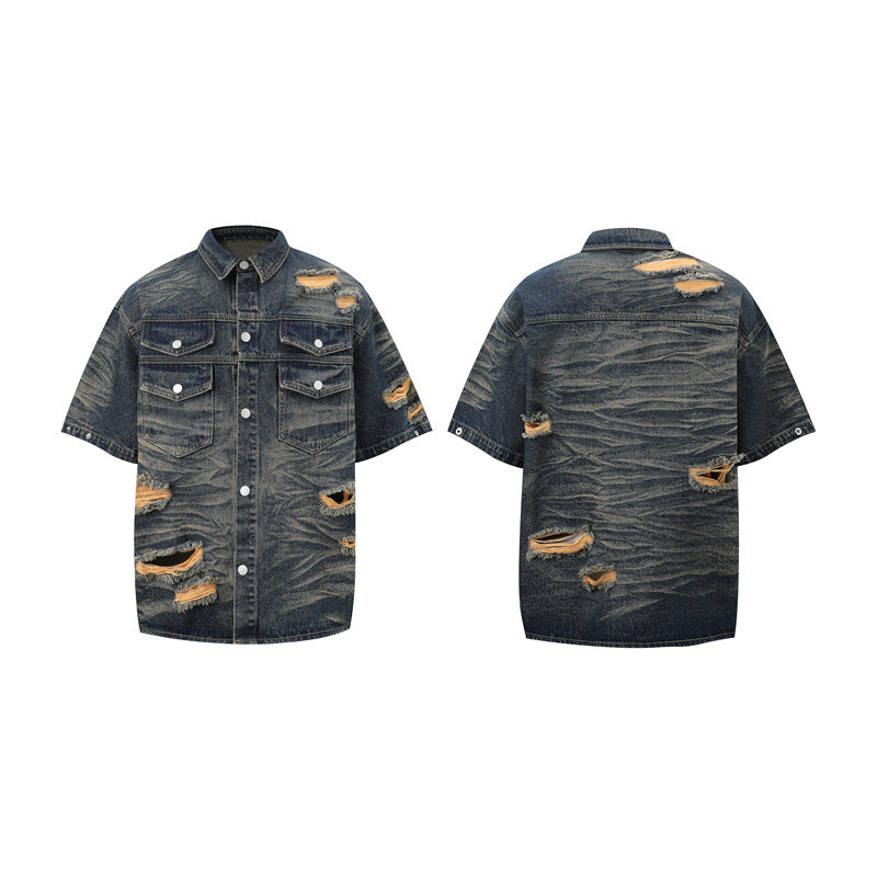 Stone Wash T shirt vintage old jeans
