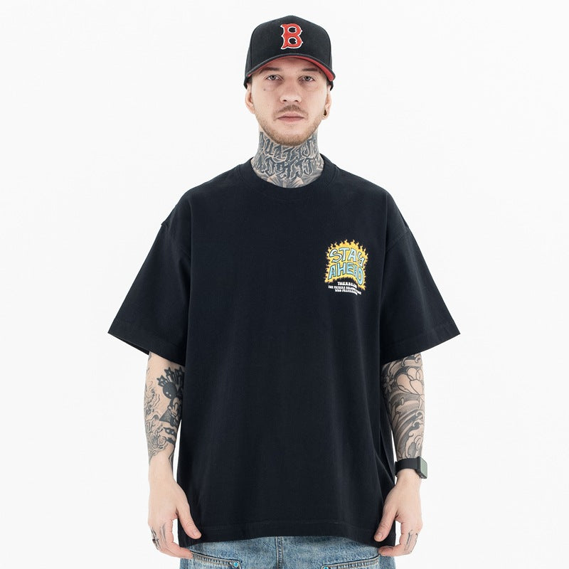 Vic Streetwear Summer Cartoon Print Short Sleeve T-Shirt