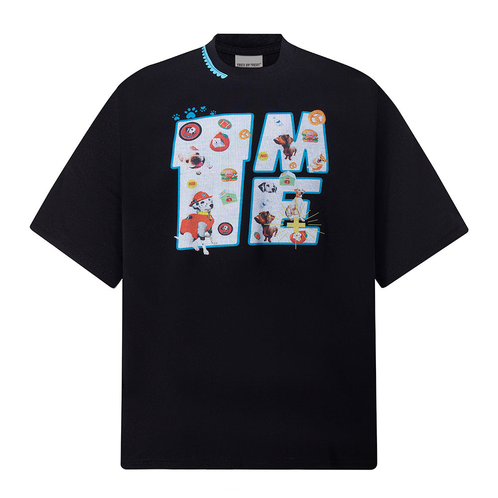 New York Hip Hop Style Vintage Spring Summer T-Shirt Loose Short Sleeve