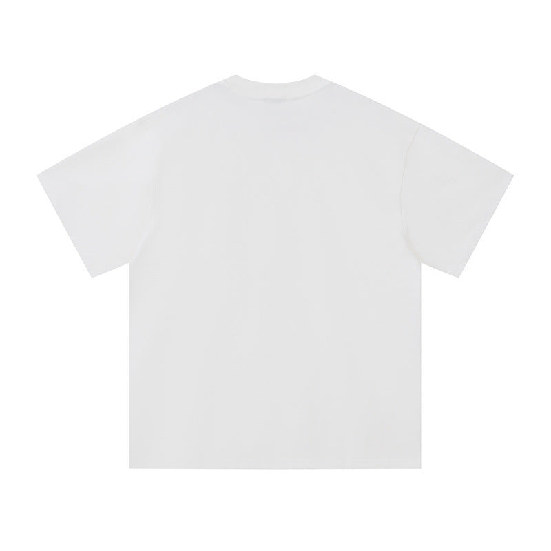 US drip outfits Summer Vintage Embroidery Casual Loose Short Sleeve T-Shirts