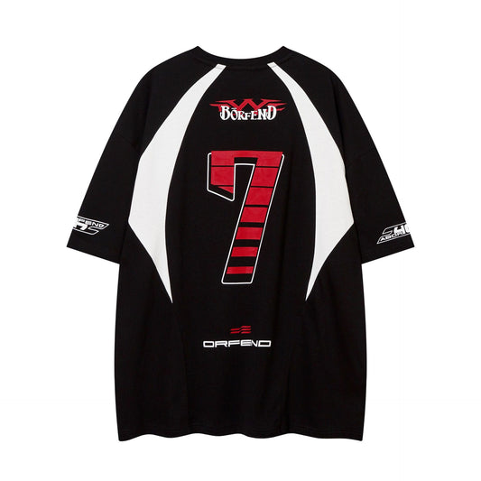 Hustle vintage t-shirt vintage loose short sleeves