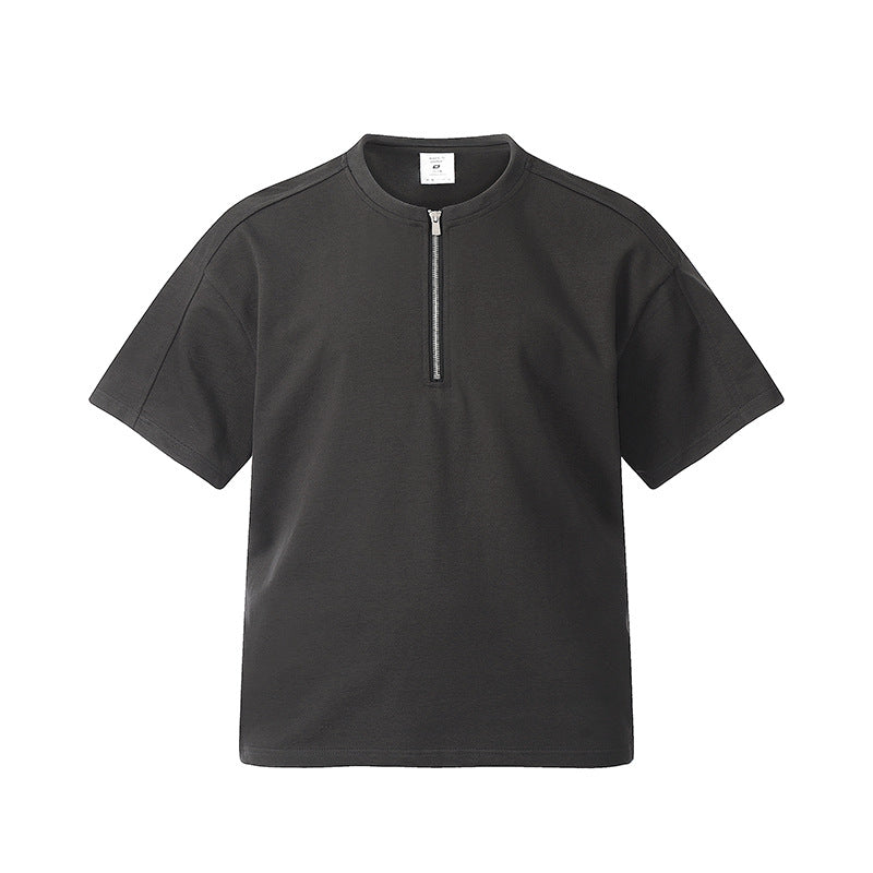 Nyc 1990 Shirt Zip Short Sleeve T-Shirt Summer Loose Top