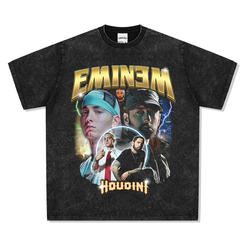 New york hip hop shop vintage hip hop EMINEM print short sleeve t-shirt