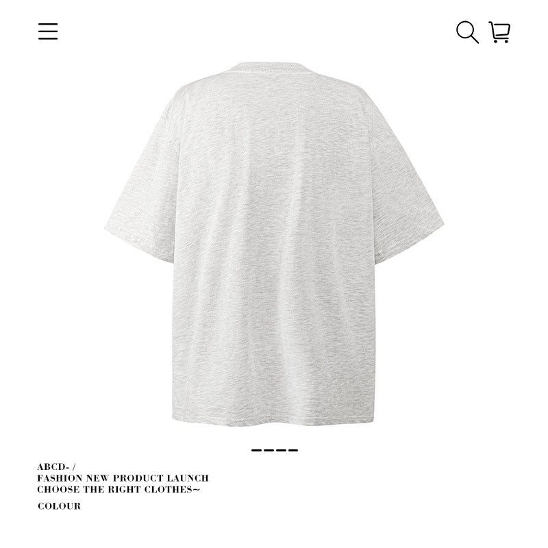 American vintage street T-shirt cotton boys summer loose