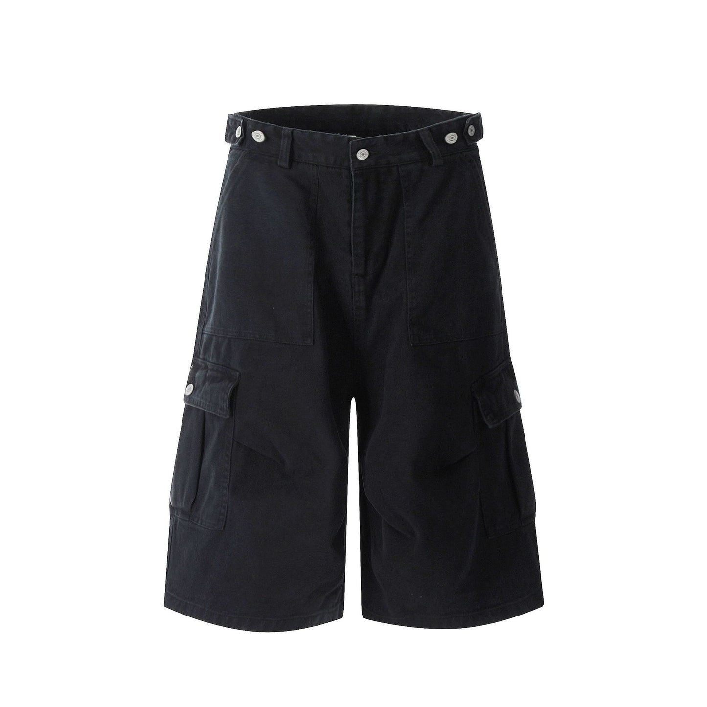 Hip Hop Pants For Boys Vintage Washed Old Multi-Pocket Tooling Shorts